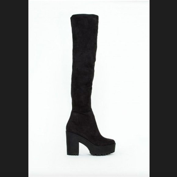 cleated over the knee boots